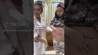 Perut buncit Denise Chariesta terlihat mulus kehamilannya dituding palsu