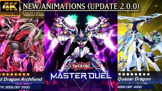 NEW MASTER DUEL ANIMATIONS (Update 2.0.0) | Dragon Archfiend, Quasar Dragon, Crimson Dragon, AA ZEUS