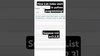 How List Indexing Works in Python Programming #shorts #ai