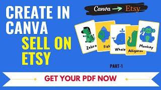 How To Create Printables In Canva To Sell On Etsy (Flashcards)