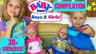 Baby Born Doll Compilation! Adventures With Baby Born Twins: Emma & Ethan + Skye & Caden!