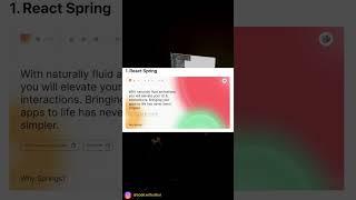 Top 5 React Animation Libraries: Bring Your UI to Life!  #react #webdesign #uidesign