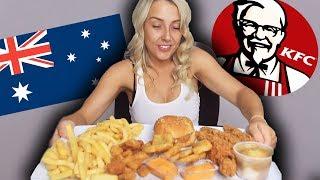 AUSTRALIAN GIRL TRIES KFC MUKBANG!! (eating show)