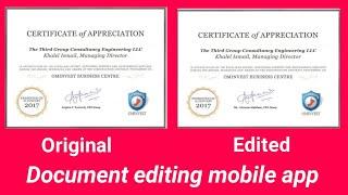 Edit documents with pixellab mobile app