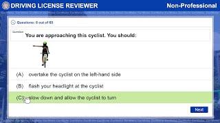 English LIGHT VEHICLE Nonprofessional (PART 2) LTO PORTAL REVIEWER  Drive Academy by CarWahe