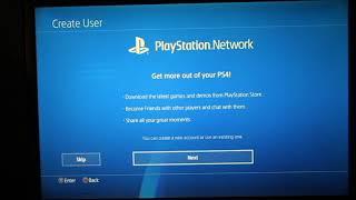 Creating first time login Playstation Network (PS4)