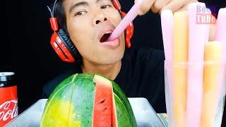 ASMR Drinking Coke Coca Cola - Stick ice -Watermelon | EP.198 I BoonTube