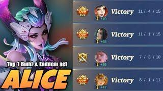 ALICE GLOBAL TUTORIAL TO RANK UP FASTER ( ALICE NEW BEST BUILD 2024 ) MLBB