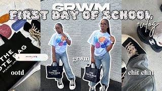 GRWM: FIRST DAY OF SCHOOL + MINI VLOG| chit-chat ootd, pack my bag w/m & more| Junior Year