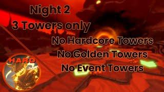 TDS Hexscape Event Night 2 SOLO 3 Towers only || Tower Defense Simulator