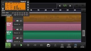 I sent a signal from BeatMaker 2 to SOUND Canvas for iOS and tried playing the song.