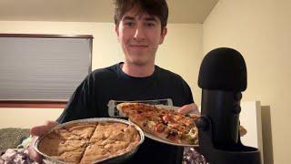 ASMR eating pizza