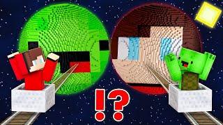 How Mikey and JJ Found Road To JJ and MIKEY Planets in Minecraft Challenge (Maizen)