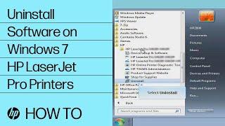 Uninstall Software on Windows 7 | HP LaserJet Pro Printers | HP