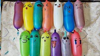 Marking slime with funny balloons cute #doobles - RELAXING SATISFYING #slime