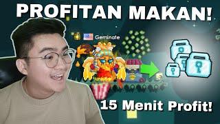 15 MENIT LANGSUNG PROFIT!! Cuan Modal Makan SnackFu Doang!! | Growtopia Profit 2024