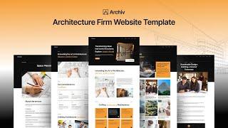 Archiv  Architecture Website Template / Perfect for Modern Architecture Websites