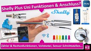 NEU: Shelly Plus Uni, Funktionen & Anschluss? Zähler & Rechenfunktionen? Mega!