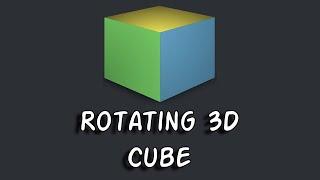 Rotating 3D Cube effect using HTML and CSS