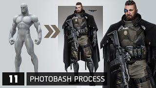 [CHARACTER CONCEPTION] Photobash Timelapse | Photoshop