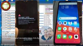 how to fix destroyed or error image boot and recovery oppo A3s by ufi box succes 100%