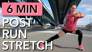 6 MIN POST-RUN STRETCHING - COOL DOWN FOR RUNNERS - NO EQUIPMENT