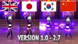 All Voice-Over Language Characters Genshin Impact 1.0 - 2.7