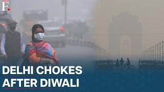 India: Delhi's Air Quality Falls To Very Poor Category After Diwali; People Defy Ban on Firecrackers