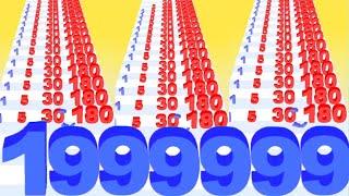 Number Rush: 2048 challenge vs Jelly run 2048 All levels (math games ) Max levele, Free gameplay ios