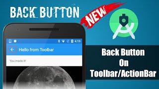 How to add back button on ActionBar | Up Back Button Activity ActionBar | Android Studio