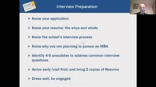 Clear Admit Webinar: Mastering the Interview Process