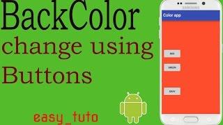 Background Colour | Buttons Onclick | Android Studio Tutorial (Beginners) HD | All About Android