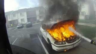 How to quickly and Professionally extinguish a car fire