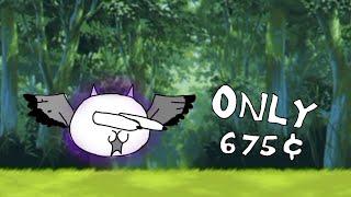 Ending Crazed Bird Cat's Career with only 675¢ (Battle cats)