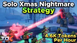 TDX Easy Solo Xmas Nightmare Strategy (4.6K Tokens Per Hour) - Tower Defense X Roblox