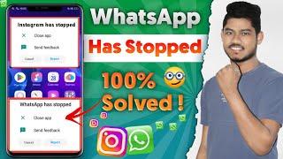 Whatsapp,Instagram,Google,Settings Has Stopped Problem Solve | Android Phone Has Stopped 2022