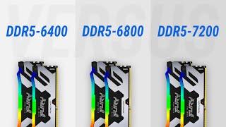 DDR5-7200 vs DDR5-6800 vs DDR5-6400 w/ i9-13900KF + RTX 4090: Tets in 4 games at 1080p