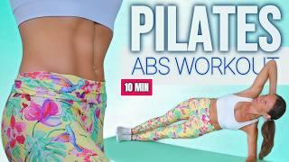 10 MIN ABS Home WORKOUT | AB PILATES At Home | Flat Stomach, No Equipment