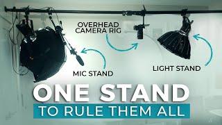 AutoPole / Varipole: Rig your Lights, Mic, Overhead Camera anywhere with one INVISIBLE STAND