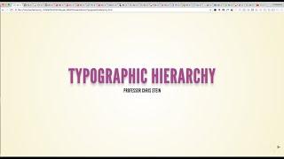 Typographic Hierarchy Part 1: Introduction