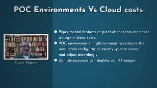 POC environments Vs Cloud Costs - Controlling cloud costs