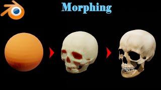 How to morphing shape and texture quickly in Blender - 176