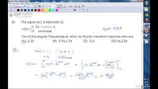 GATE 2008 ECE Fourier Transform