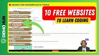 Demohub Tips // Top 10 Best Websites to Learn Coding for Free For Beginners (2020) | www.demohub.dev