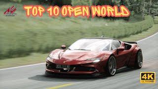 Top 10 Open World Tracks In Assetto Corsa - FREE ROAM MAPS + TRAFFIC