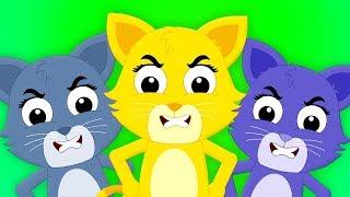 три маленькие котята | кот песня | детские стишки | Three Little Kittens | Cat Song For Kids