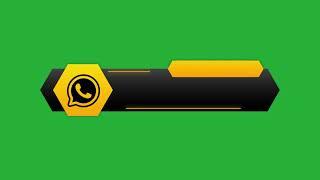 green screen lower third WhatsApp minimal icon yellow