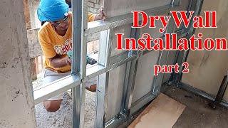 HOW TO INSTALL DRYWALL USING METAL STUDS and TRACKS | hardiflex and plywood. (part 2)