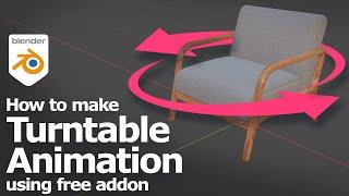 Blender 4 Turntable Animation Tutorial using free addon to move 360 camera rotation