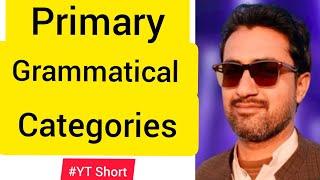 Primary Grammatical Categories by Shahid Abbas. #YT Short.